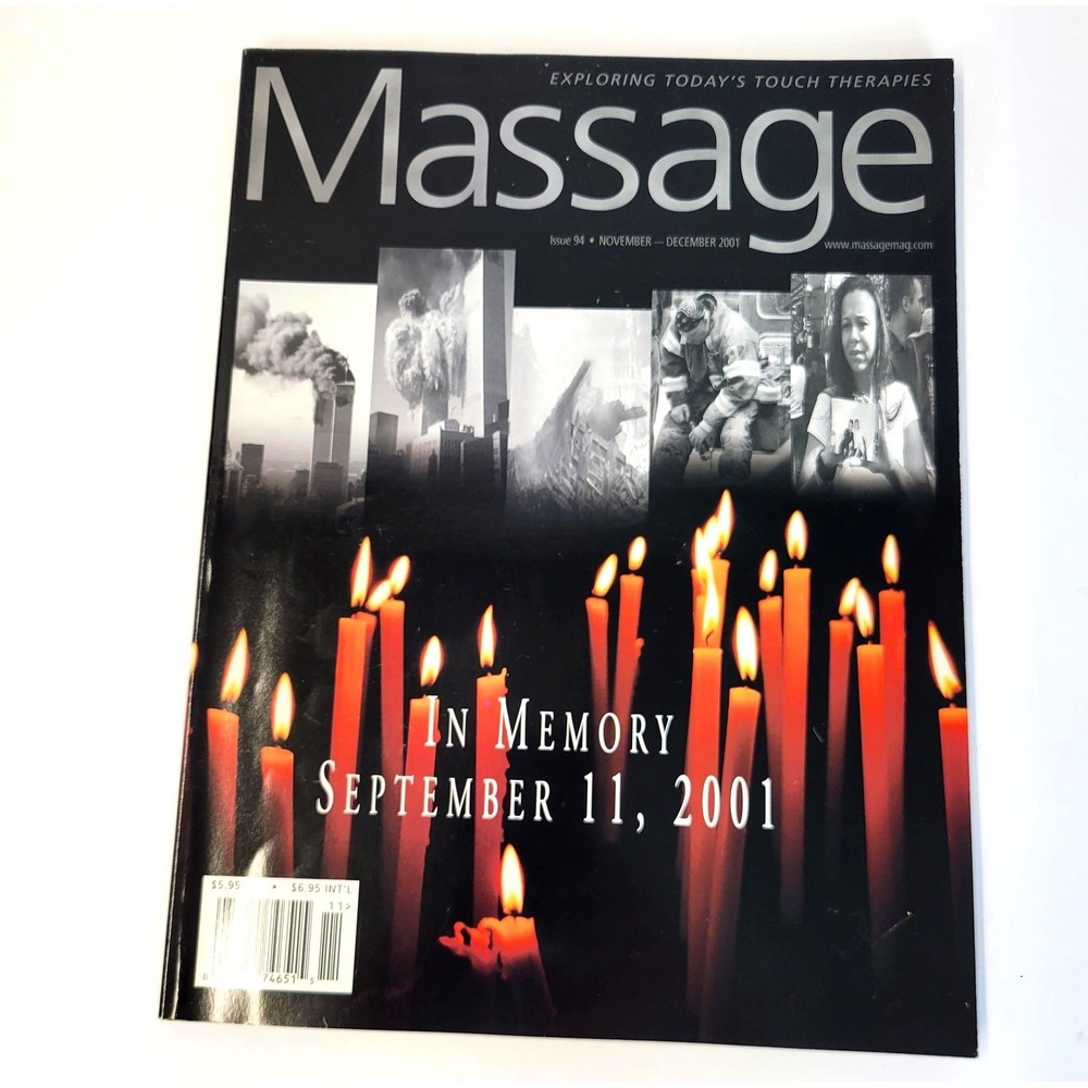 Massage Magazine Issue 94 Sept 11 2001 Tribute Wellness History OS Black